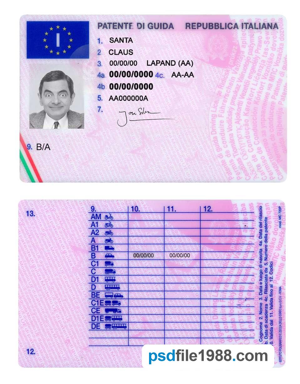 Italy Driving License